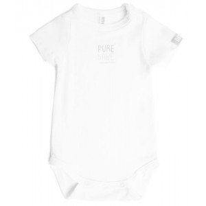 Bambusowe Body z Napisem (Krótki Rękaw), Białe, BAMBOOM