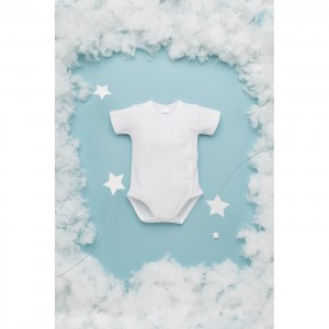 Body Rozpinane ( Krótki Rękaw ), White / Białe, PINOKIO