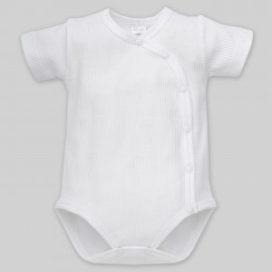 Body Rozpinane ( Krótki Rękaw ), White / Białe, PINOKIO