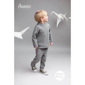 Spodnie Dresowe z Łatkami – Happy Kids / Szare, PINOKIO Spodnie Dresowe z Łatkami – Happy Kids / Szare, PINOKIO
