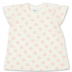 Bluzka w Groszki (Krótki Rękaw) – Pikolina / Różowo-Brzoskwiniowa, PINOKIO