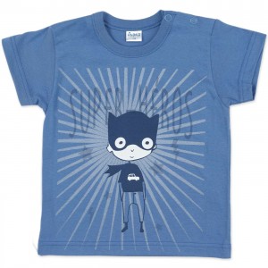 Koszulka z Superbohaterem (Krótki Rękaw), Garcon Lato / Granatowa, PINOKIO