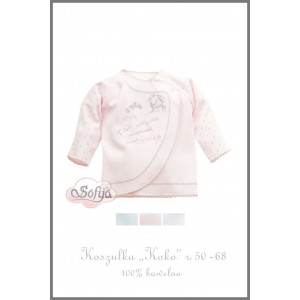 Koszulka Kimono z Haftem Misia - Koko / Różowa, SOFIJA