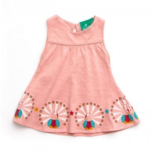 Organiczna Sukienka Letnia w Pawie, Peacock Story Time, LITTLE GREEN RADICALS - 74/80