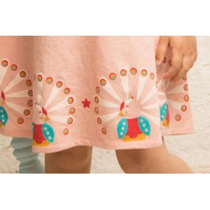 Organiczna Sukienka Letnia w Pawie, Peacock Story Time, LITTLE GREEN RADICALS - 74/80