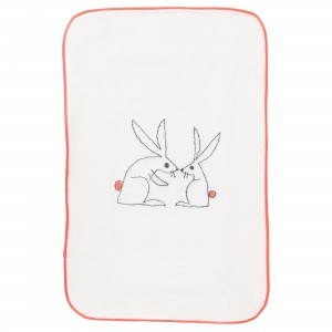 Pokrowiec na Przewijak, 55x83cm, Króliczki, Biały / Czerwony, Skotsam, IKEA