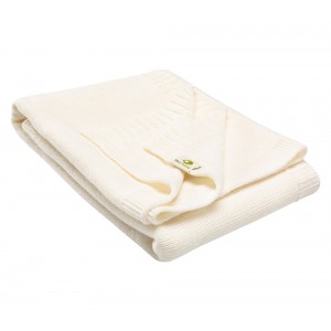 Kocyk z Wełny Merino - Misiu / Ecru, 100x100 cm, MARTELLO