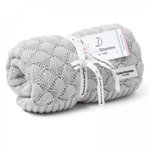 Bambusowy Kocyk Soft Bamboo - Jasny Szary, 80x100cm, COLORSTORIES