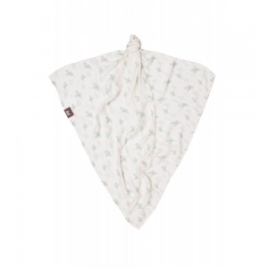 Bambusowa Pieluszka z Jonami Srebra, Listki Miętowe, 75x70 cm, PULP