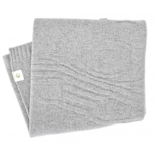 Kocyk z Wełny Merino - Misiu / Srebrnoszary, 100x100 cm, MARTELLO