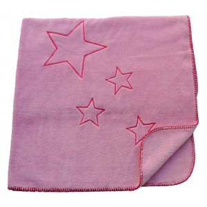 Supermiękki Kocyk Softy w Gwiazdki, 80x100cm, Sweet Lilac Pink / Liliowo-Różowy, LOLLIPOP