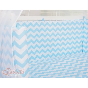 Ochraniacz na Szczebelki, Chevron / Niebieski, BOBONO