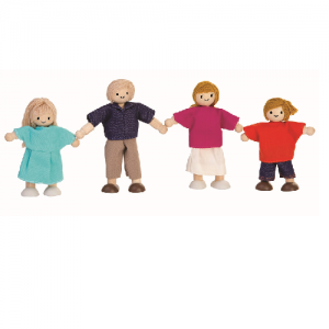 Rodzina Drewnianych Lalek do Zabawy, PLAN TOYS, PLTO-7415 Rodzina Drewnianych Lalek do Zabawy, PLAN TOYS, PLTO-7415