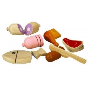 Drewniany Zestaw - Mięso do Krojenia, PLAN TOYS, PLTO-3457 Drewniany Zestaw - Mięso do Krojenia, PLAN TOYS, PLTO-3457