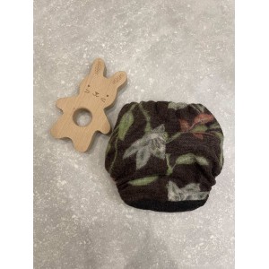 Eko manufaktura otulacz nb newborn nowa wełna plus bawełna kwiaty