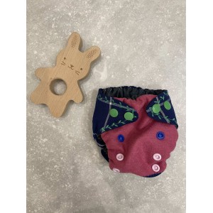 Eko manufaktura otulacz nb newborn nowa wełna plus bawełna krata zielone napy