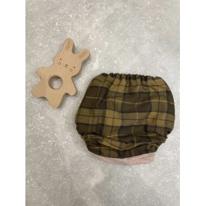 Eko manufaktura Otulacz wełna/bawełna mini OS / S krata khaki