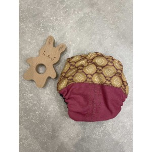 Eko manufaktura Otulacz wełna/bawełna mini OS / S bordo róż