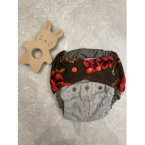 Eko manufaktura Otulacz wełna/bawełna OS kwiaty