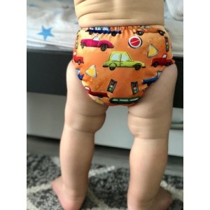 Otulacz PUL OS podwójne gumki i jeden rząd nap Pupus - różne wzory - Auta jednorzędowy otulacz OS