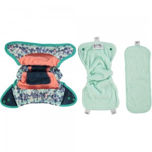 POP-IN Pieluszka Wielorazowa AIO V2 Bambus, Napy, CLOSE - snow leopard