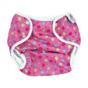 Otulacz Classic do Formowanek - Niezawodny na Noc! / Osłonka Nieprzemakalna, Rzepy, NATURE BABIES - różowe bąbelki - L