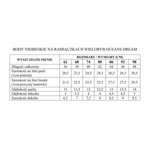 Body z Wielorybem (Na Ramiączkach) - Oceans Dream / Niebieskie, PINOKIO - 80 Body z Wielorybem (Na Ramiączkach) - Oceans Dream / Niebieskie, PINOKIO - 80