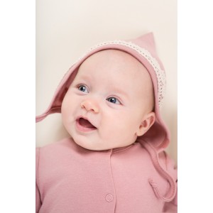 Czapka z Koronką, Petit Lou / Różowa, PINOKIO Czapka z Koronką, Petit Lou / Różowa, PINOKIO