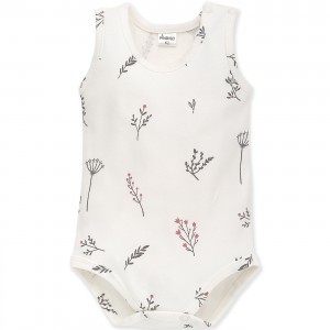 Body z Nadrukiem (Na Ramiączkach) - Petit Lou / Ecru, PINOKIO
