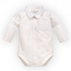 Body Polo Rozpinane (Długi Rękaw) - Prince / Ecru, PINOKIO Body Polo Rozpinane (Długi Rękaw) - Prince / Ecru, PINOKIO