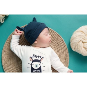 Body Rozpinane z Lamą (Długi Rękaw) - Happy Llama / Ecru, PINOKIO