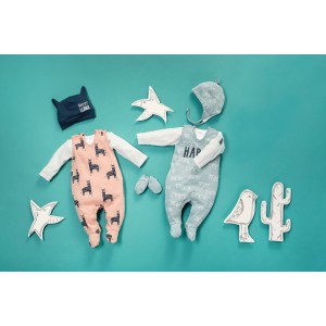 Śpioszki w napisem, Happy Llama / Zielone, PINOKIO Śpioszki w napisem, Happy Llama / Zielone, PINOKIO