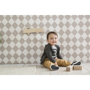 Body z Trójką (Długi Rękaw) - Old Cars / Szare, PINOKIO