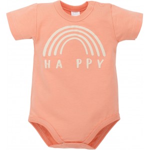 Body z napisem (krótki rękaw), Leon Lato / Pomarańczowe, PINOKIO